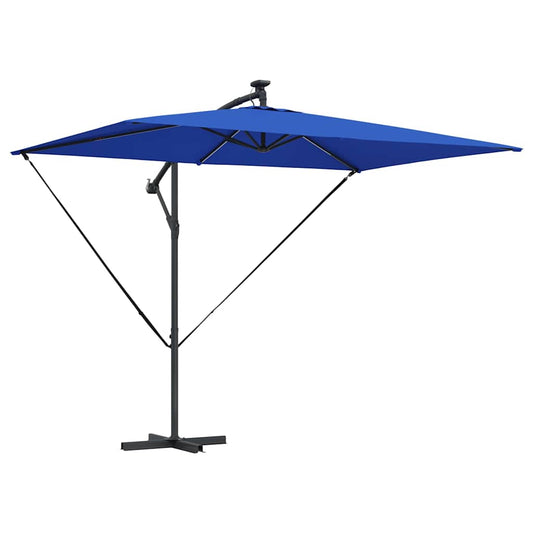 vidaXL Ομπρέλα Cantilever Banana με κλειδαριά Μπλε 294 x 200 x 254 εκ.