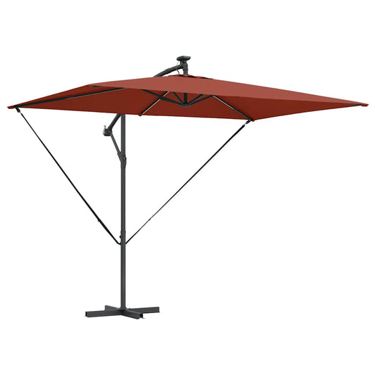 vidaXL Ομπρέλα Cantilever Banana Τερακότα 294 x 200 x 254 εκ.