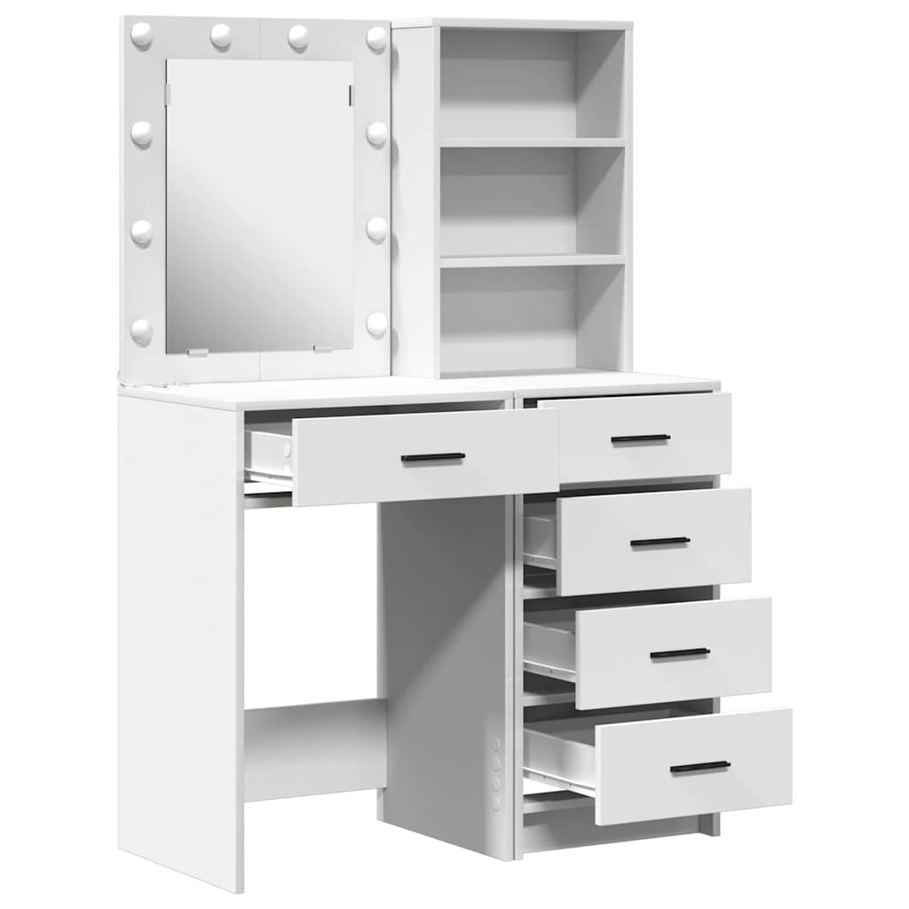 vidaXL Τραπέζι περιποίησης 2 τμχ. Λευκό 50 x 41 x 135 εκ