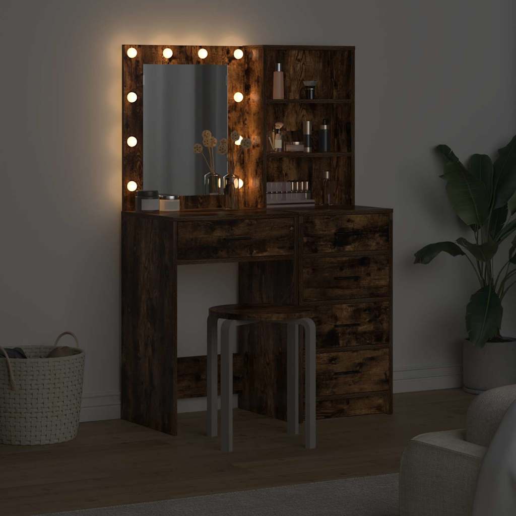 vidaXL Τραπέζι περιποίησης με συρτάρι 2 pcs Καφέ 50 x 41 x 135 εκ