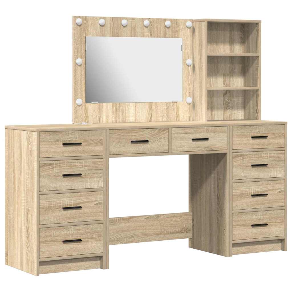 vidaXL Τραπέζι περιποίησης 3 τμχ. Δρύς Sonoma 78,5 x 41 x 135 εκ