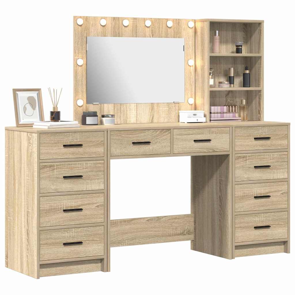 vidaXL Τραπέζι περιποίησης 3 τμχ. Δρύς Sonoma 78,5 x 41 x 135 εκ