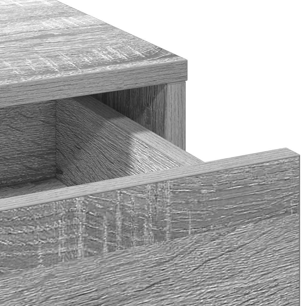 vidaXL Τραπέζι περιποίησης με συρτάρι 3 pcs Γκρι 40 x 41 x 135 εκ.