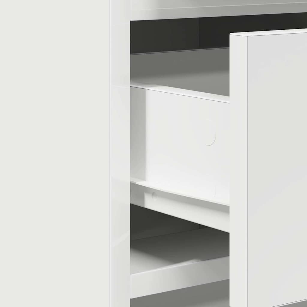 vidaXL 2 Τεμαχίων Σετ Μακιγιάζ με LED Λευκό Επεξεργασμένο Ξύλο