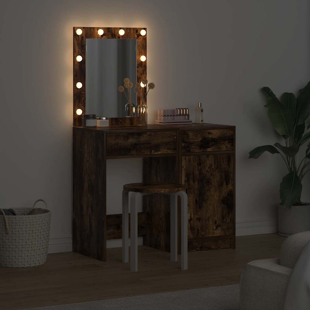 vidaXL Τραπέζι περιποίησης με συρτάρι 2 pcs Καφέ 50 x 41 x 135 εκ