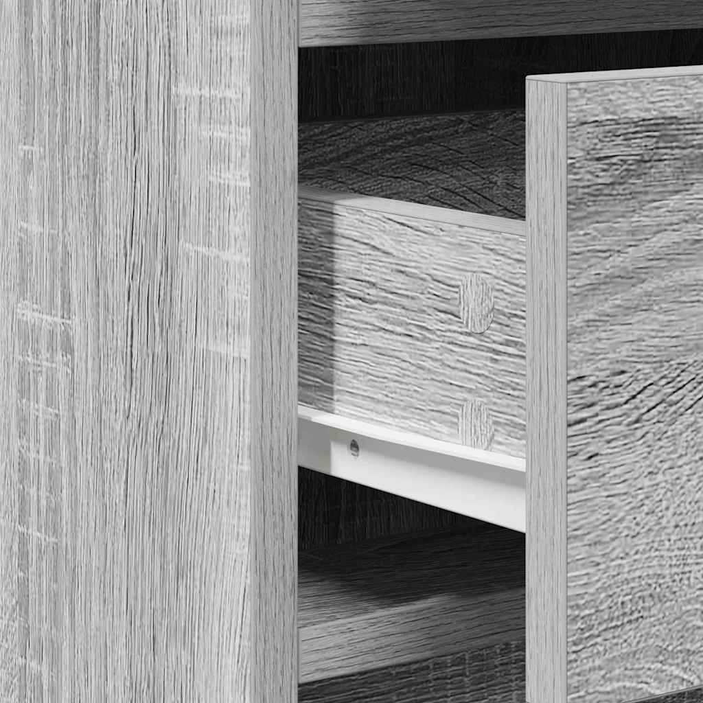 vidaXL Τραπέζι περιποίησης με συρτάρι 2 pcs Γκρι 50 x 41 x 135 εκ