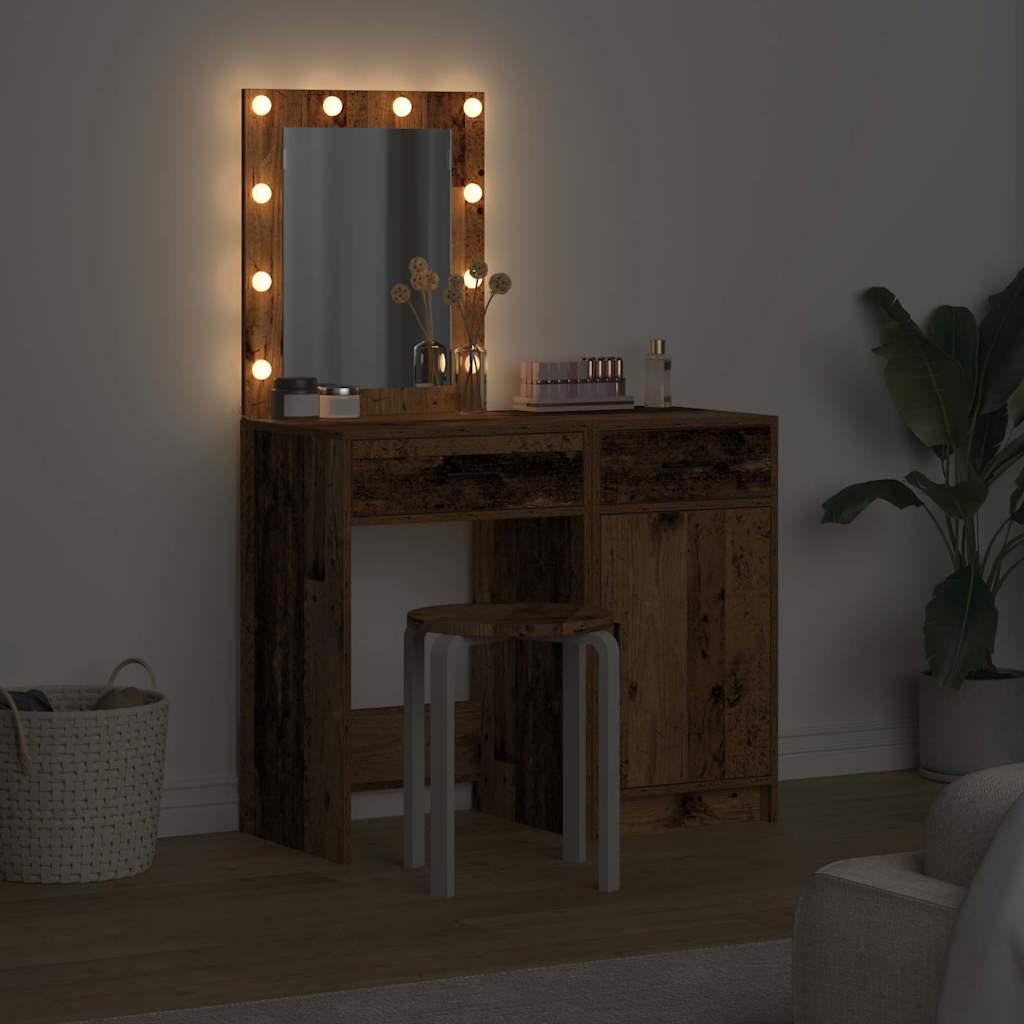 vidaXL Τραπέζι περιποίησης με συρτάρι 2 pcs Καφέ 50 x 41 x 135 εκ