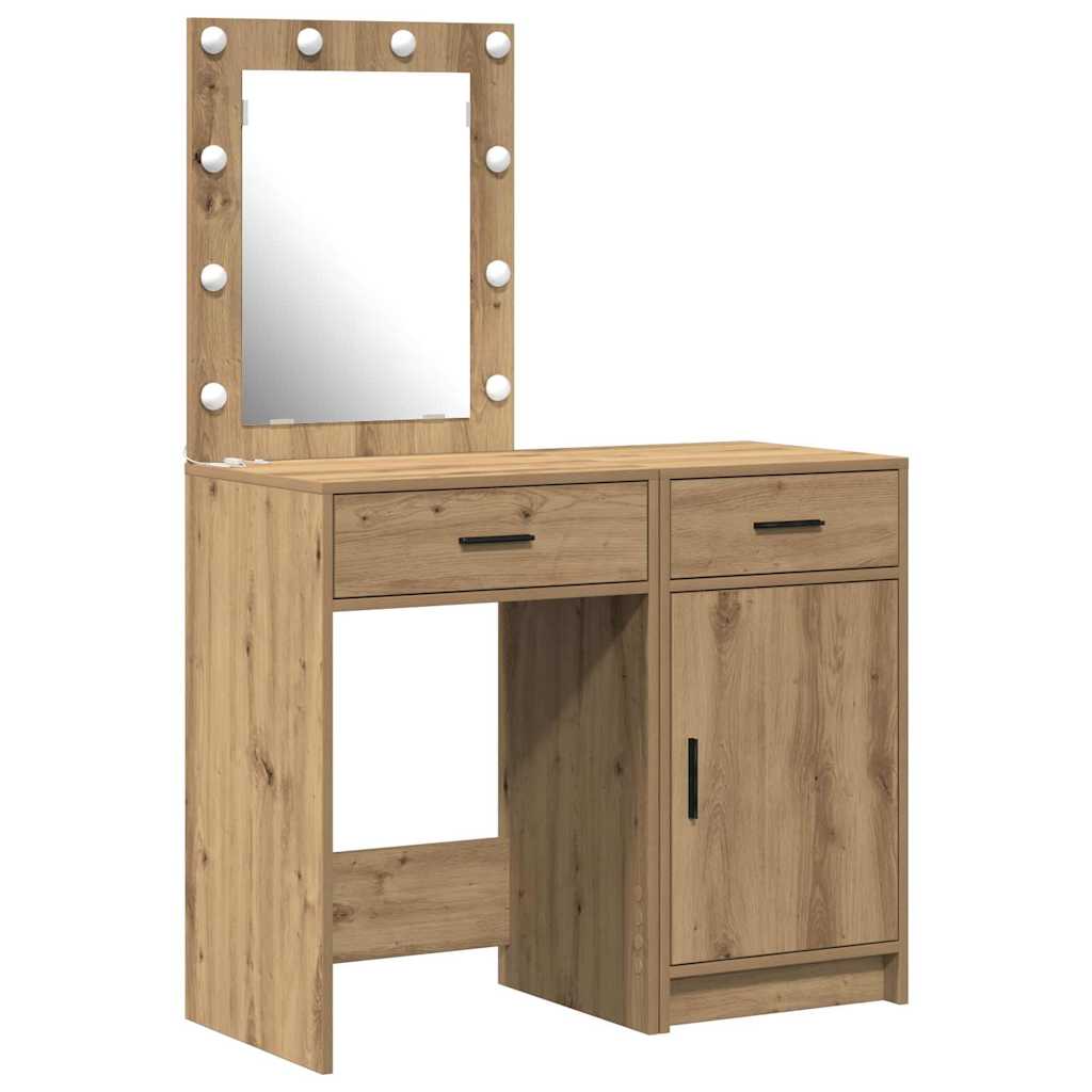 vidaXL Τραπέζι περιποίησης με συρτάρι 2 pcs Καφέ 50 x 41 x 135 εκ