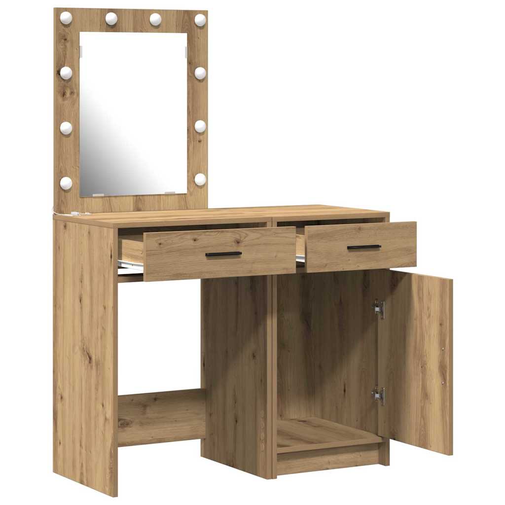 vidaXL Τραπέζι περιποίησης με συρτάρι 2 pcs Καφέ 50 x 41 x 135 εκ