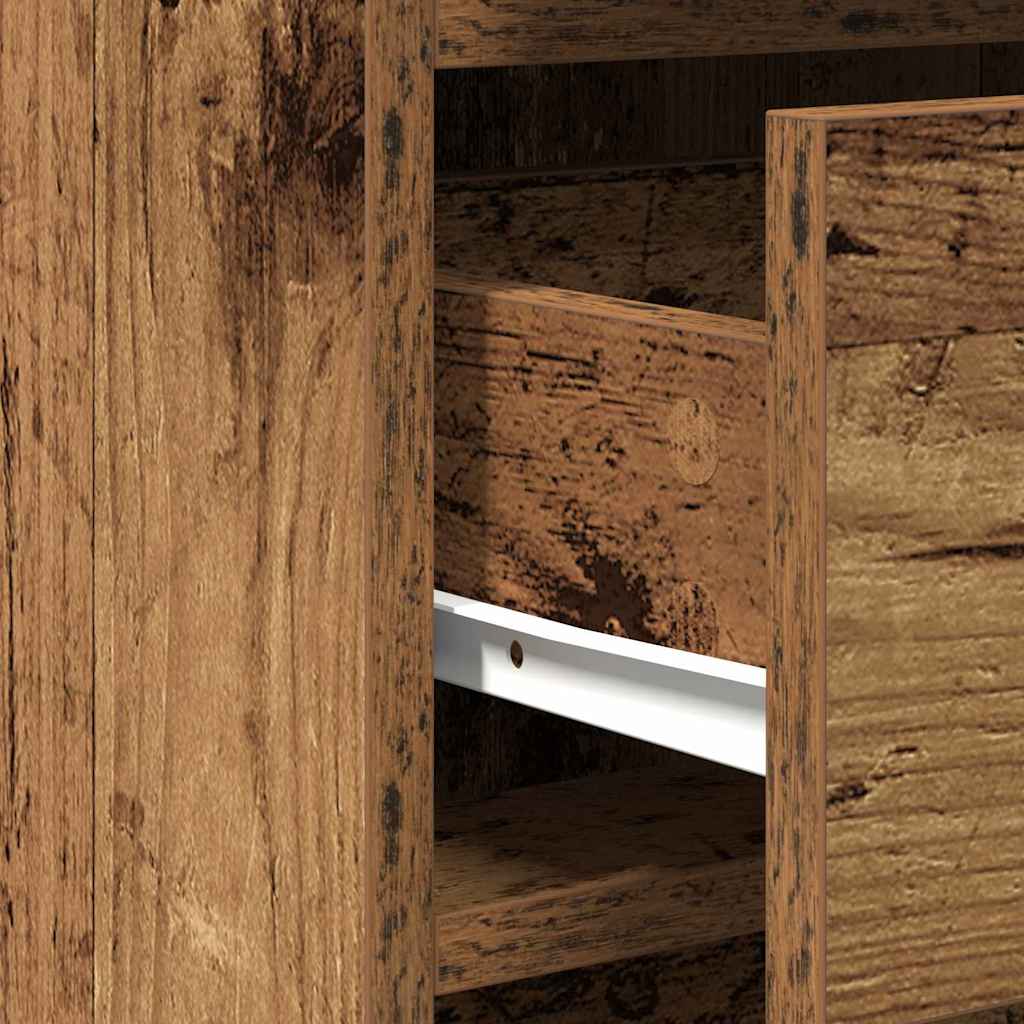 vidaXL Τραπέζι περιποίησης με συρτάρι 3 pcs Καφέ Επεξεργασμένο ξύλο