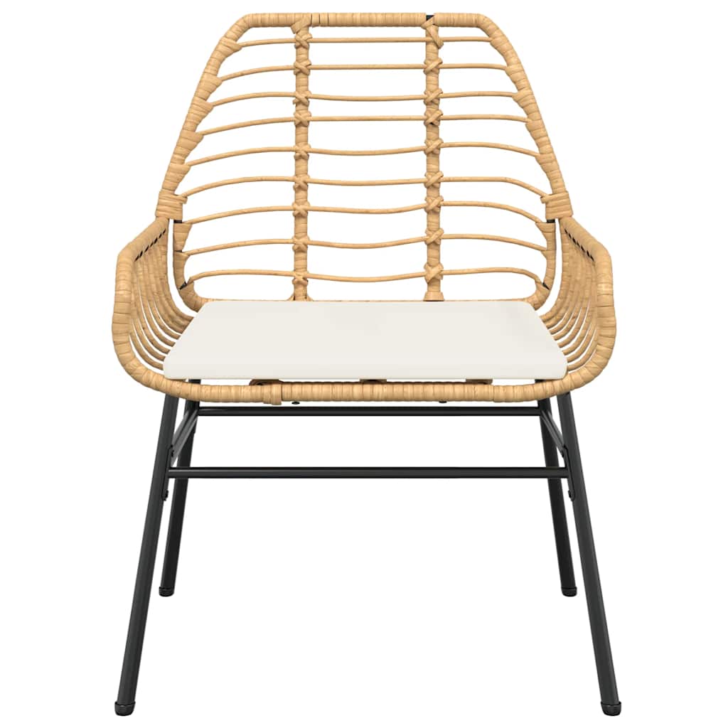 vidaXL Σετ Τραπεζαρίας Κήπου 7 τεμ. Καφέ Συνθ. Ρατάν / Γυαλί Μαξιλάρια