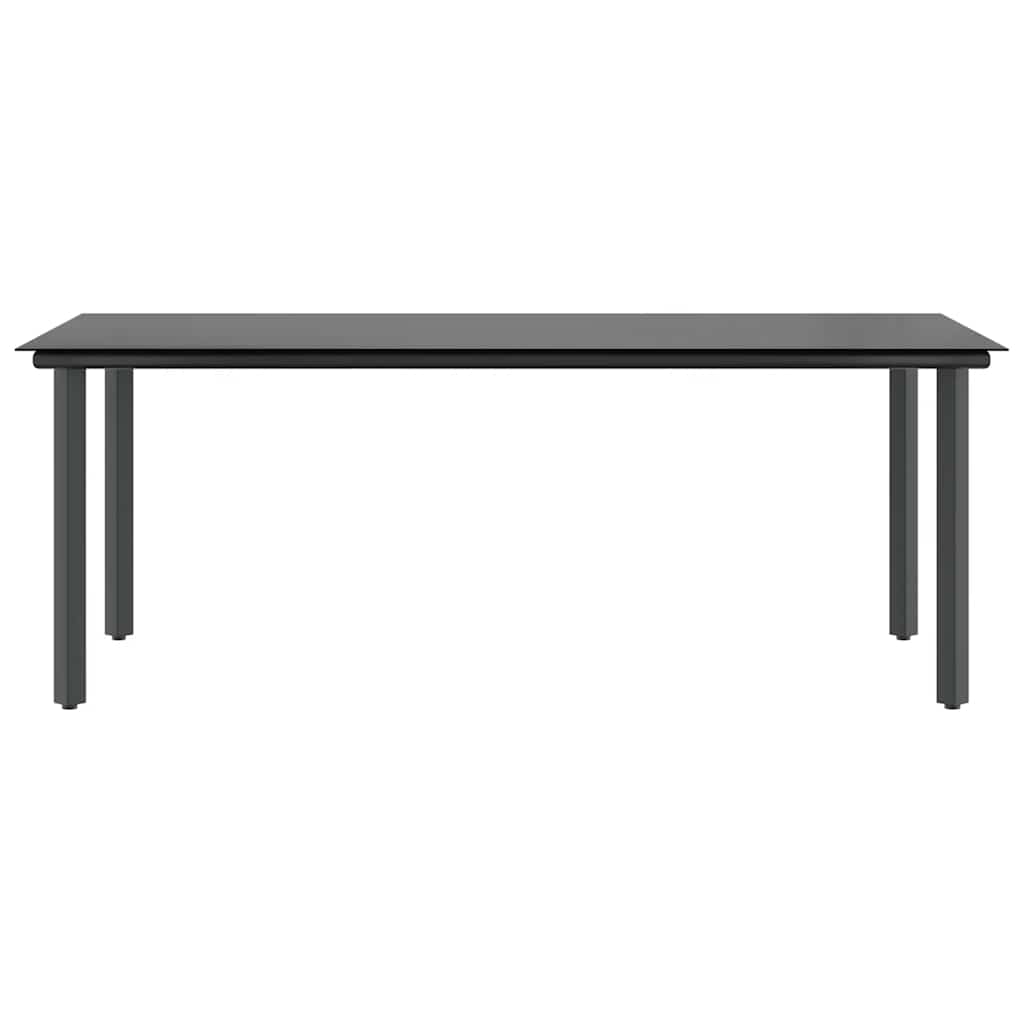 vidaXL Σετ Τραπεζαρίας Κήπου 9 τεμ Μαύρο Συνθ.Ρατάν/Γυαλί με Μαξιλάρια