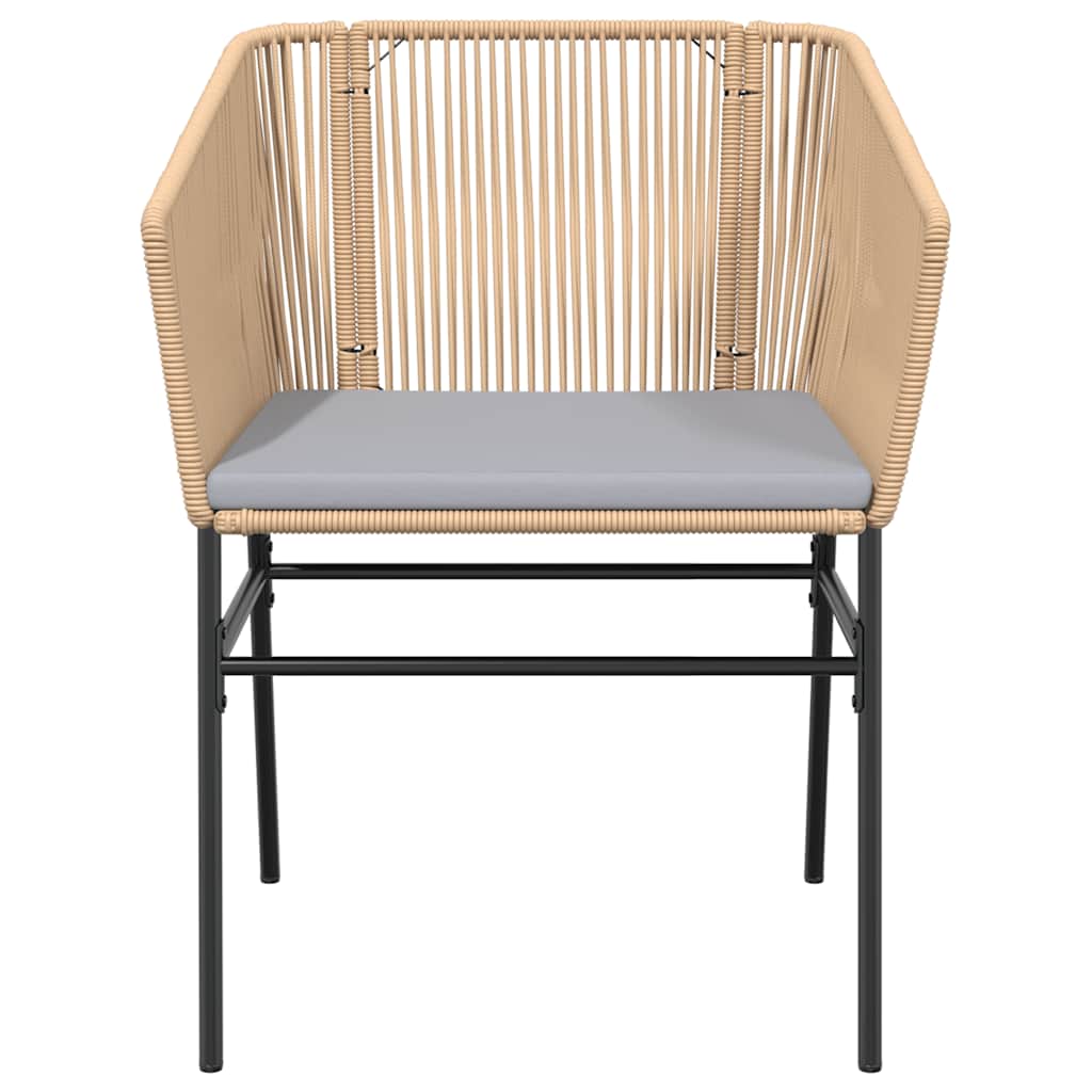 vidaXL Σετ Τραπεζαρίας Κήπου 9 τεμ. Καφέ Συνθ.Ρατάν/Γυαλί με Μαξιλάρια