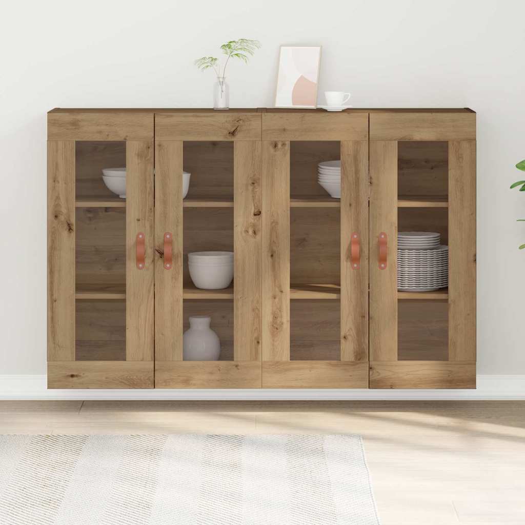 vidaXL Τοίχου Ντουλάπια 2 τμχ Artisan Oak 69,5 x 34 x 90 cm, Κατασκευασμένο Ξύλο