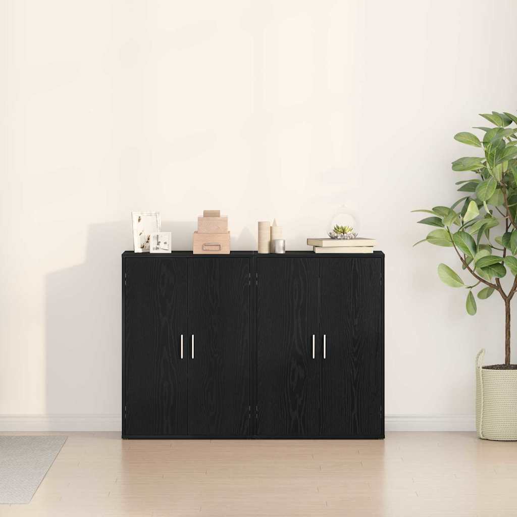 vidaXL Μπουφές Μαύρη δρυς 60 x 31 x 84 εκ Επεξεργασμένο ξύλο