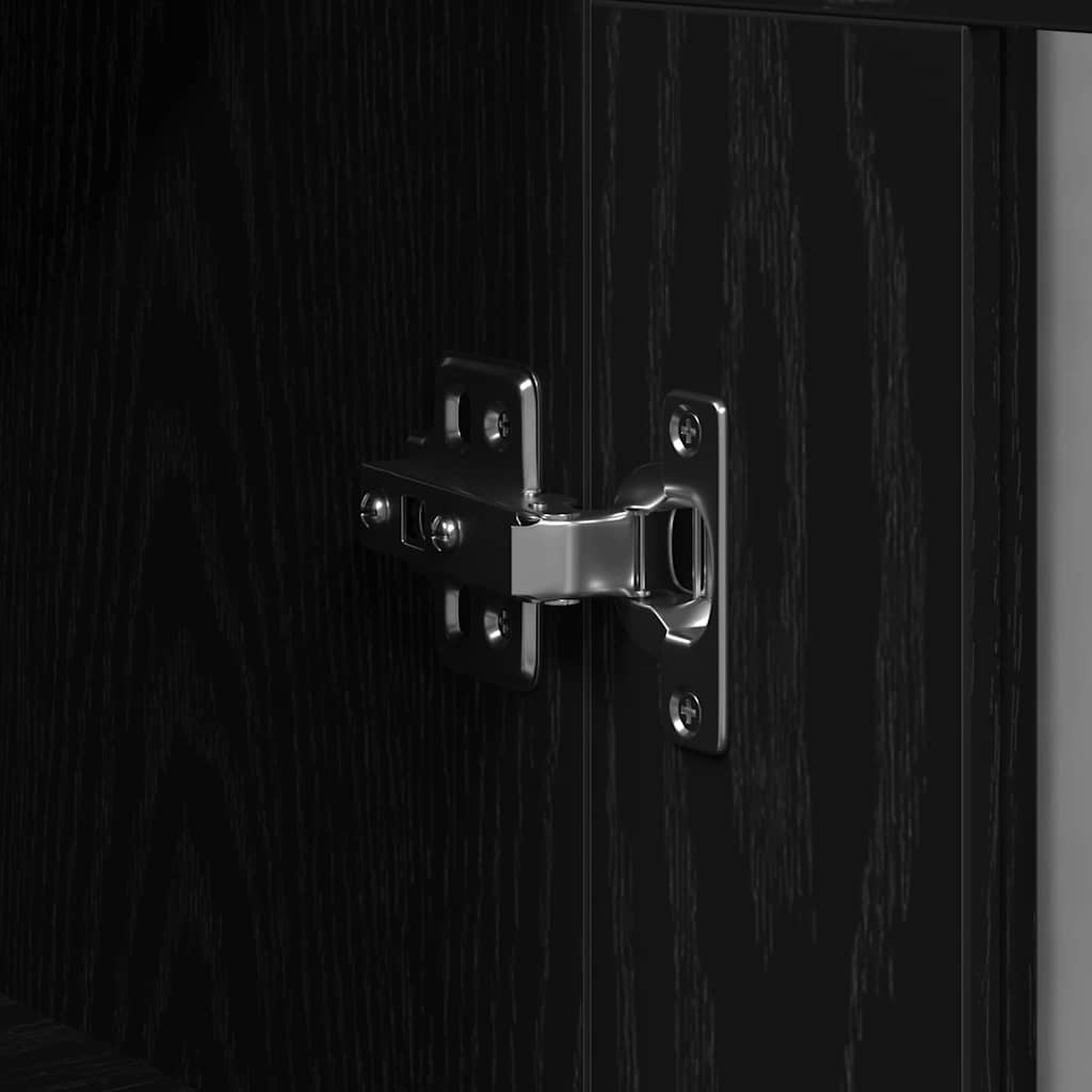 vidaXL Τοποθετημένα Κ Cabinets 2 τεμαχίων Μαύρη Δρυς 69,5 x 34 x 90 εκ Κατασκευασμένο από Ξύλο