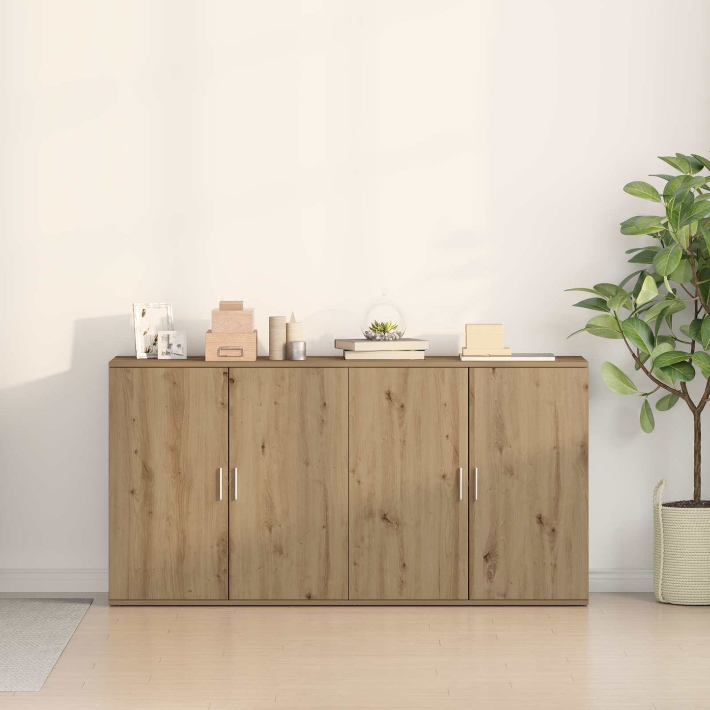 vidaXL Σύνθετα 2 τμχ Καρυδιά 79x38x80 εκ Επεξεργασμένο ξύλο