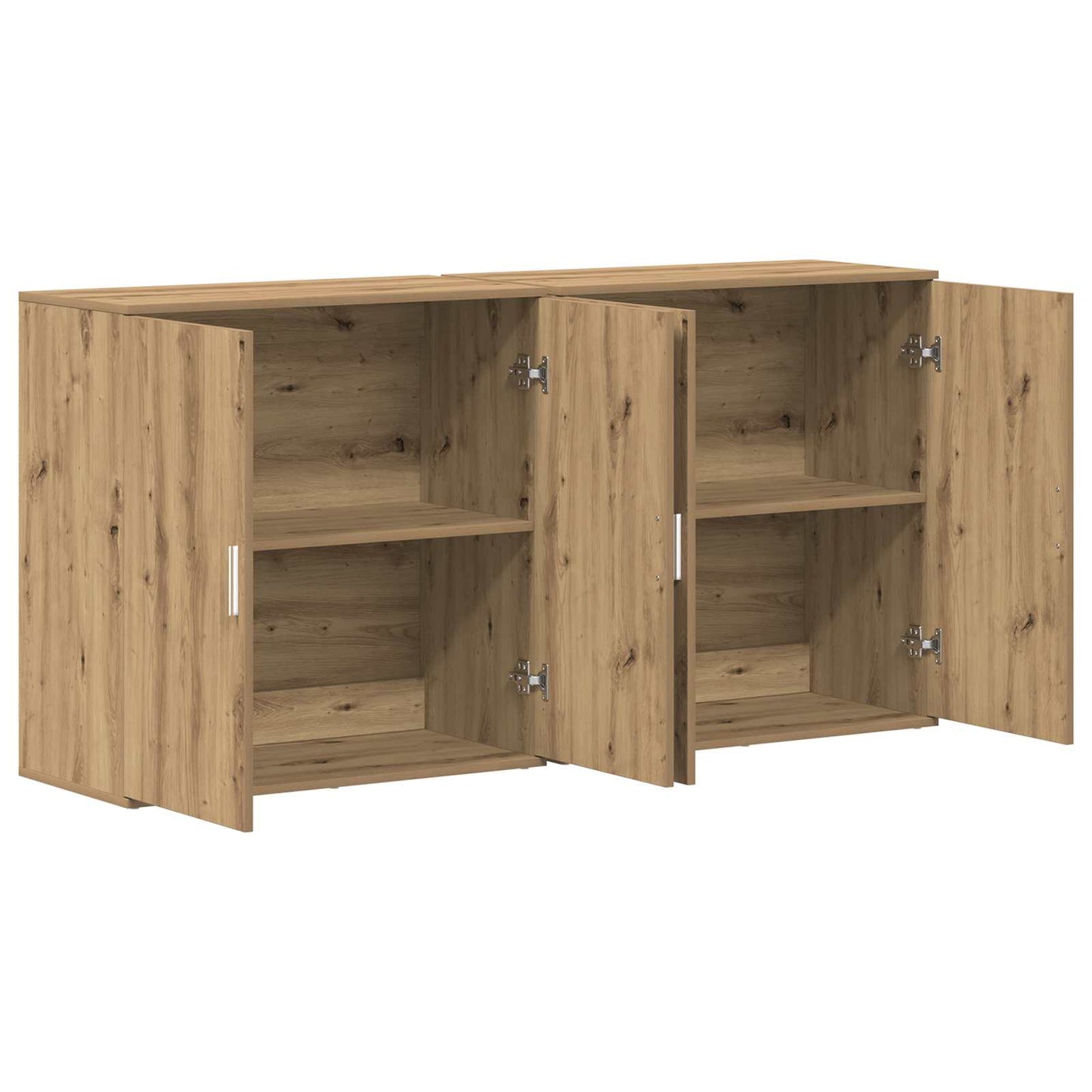 vidaXL Σύνθετα 2 τμχ Καρυδιά 79x38x80 εκ Επεξεργασμένο ξύλο