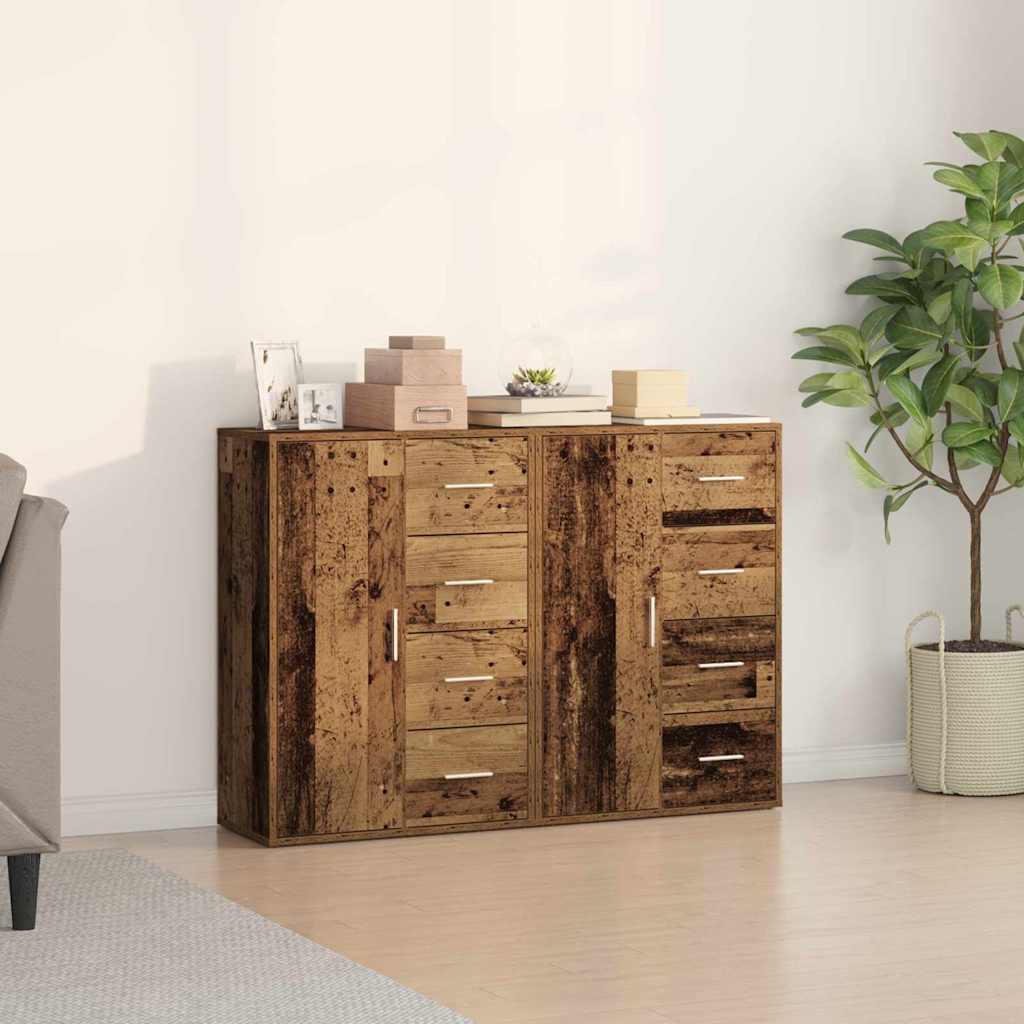 vidaXL Σερβάν 2 τεμ Παλιό Ξύλο 60x31x84 εκ Μηχανευμένο Ξύλο