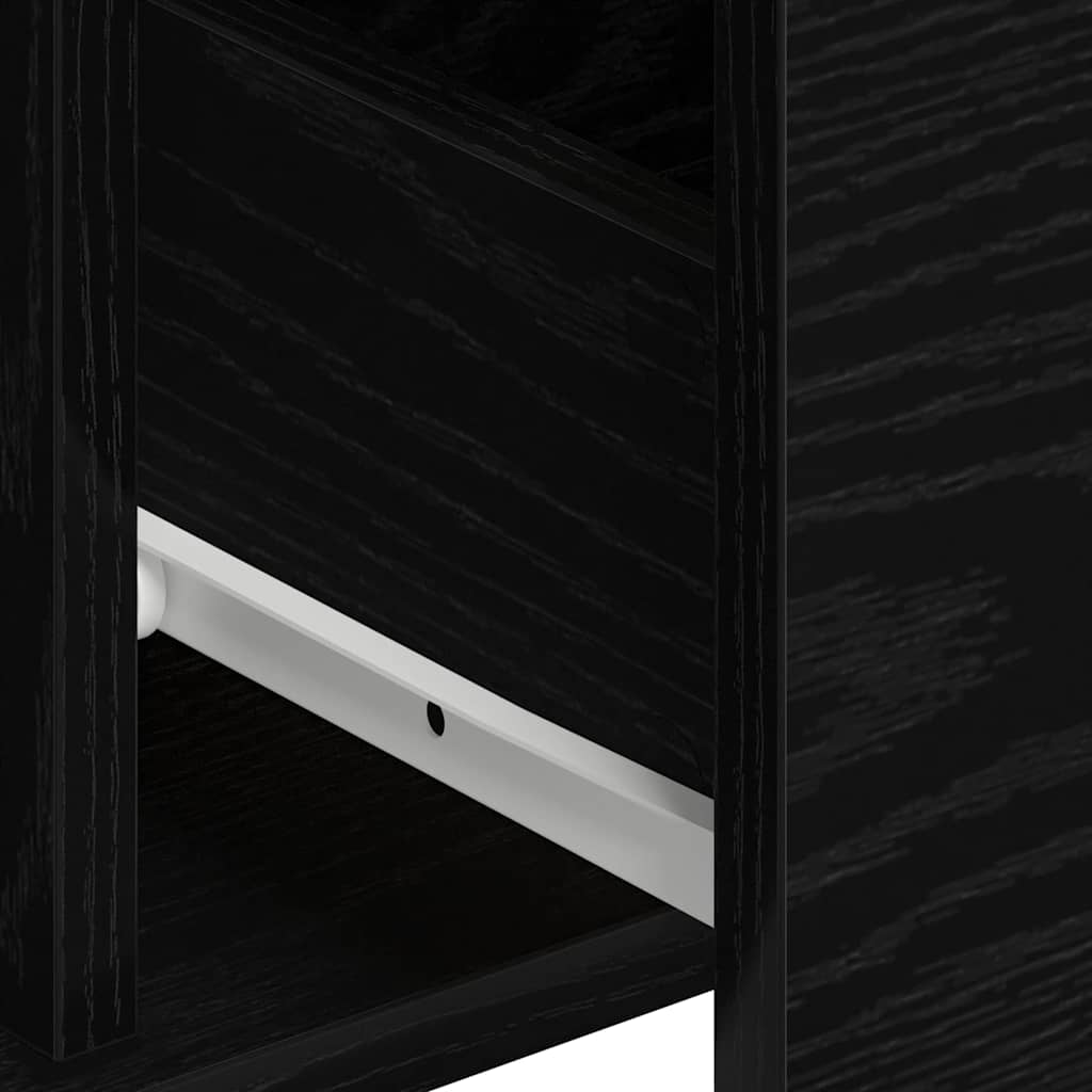 vidaXL Μπουφέδες 2 τεμ Μαύρος Δρυς 60x31x84 εκ Συνθετικό ξύλο