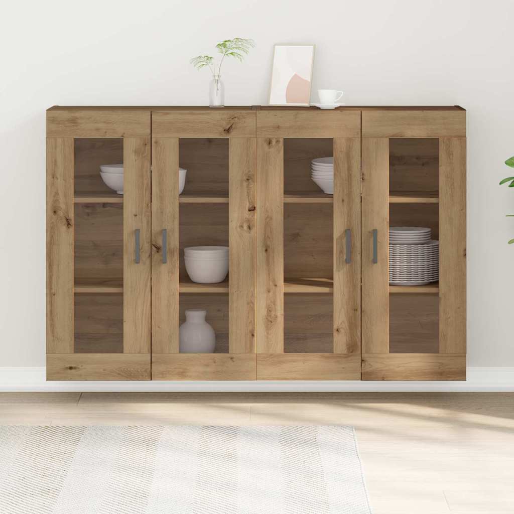 vidaXL τοίχου ντουλάπες 2 τεμαχίων Artisan Oak 69,5 x 34 x 90 εκ, από ξύλο.