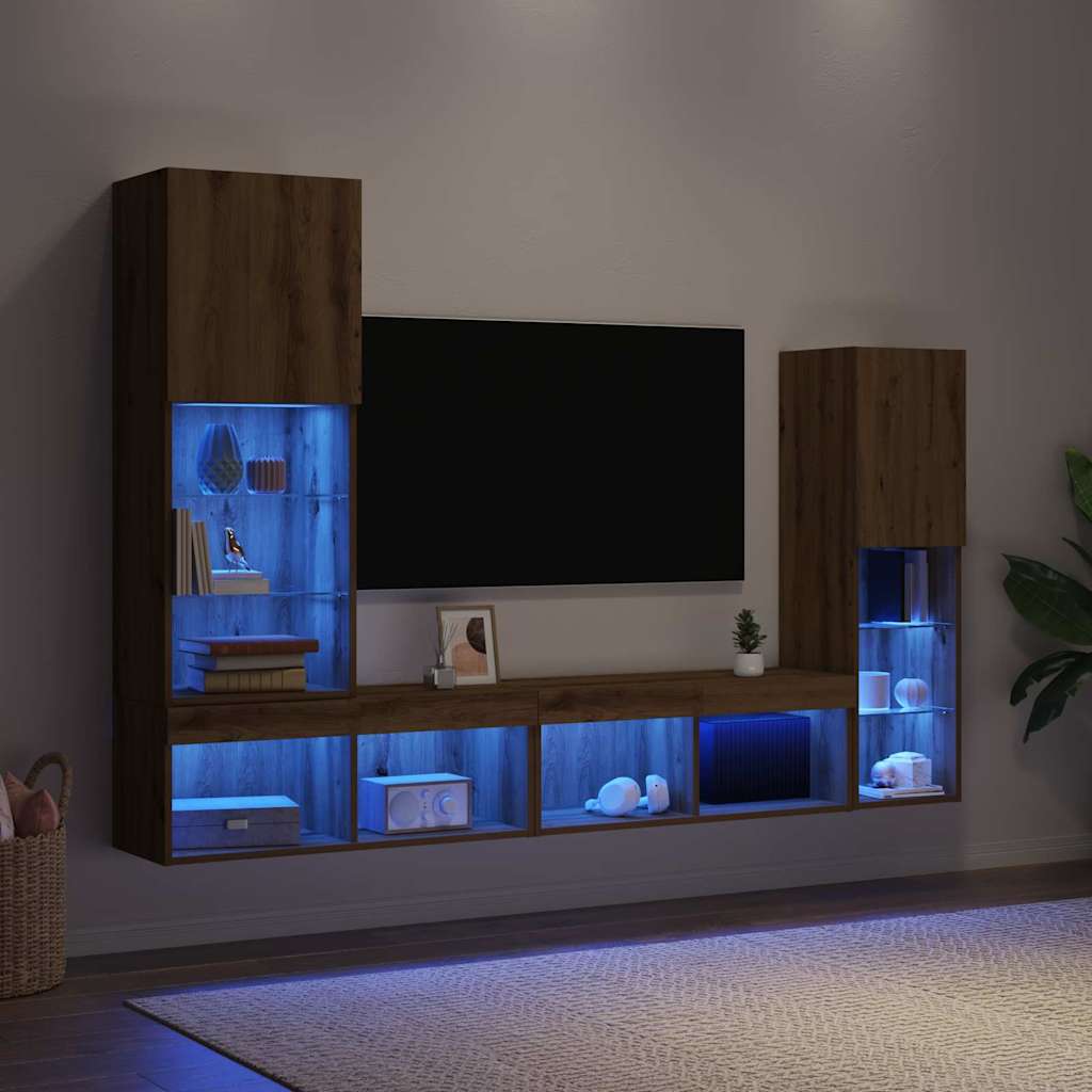 vidaXL Ντουλάπι TV 4 pcs artisan δρυς Επεξεργασμένο ξύλο
