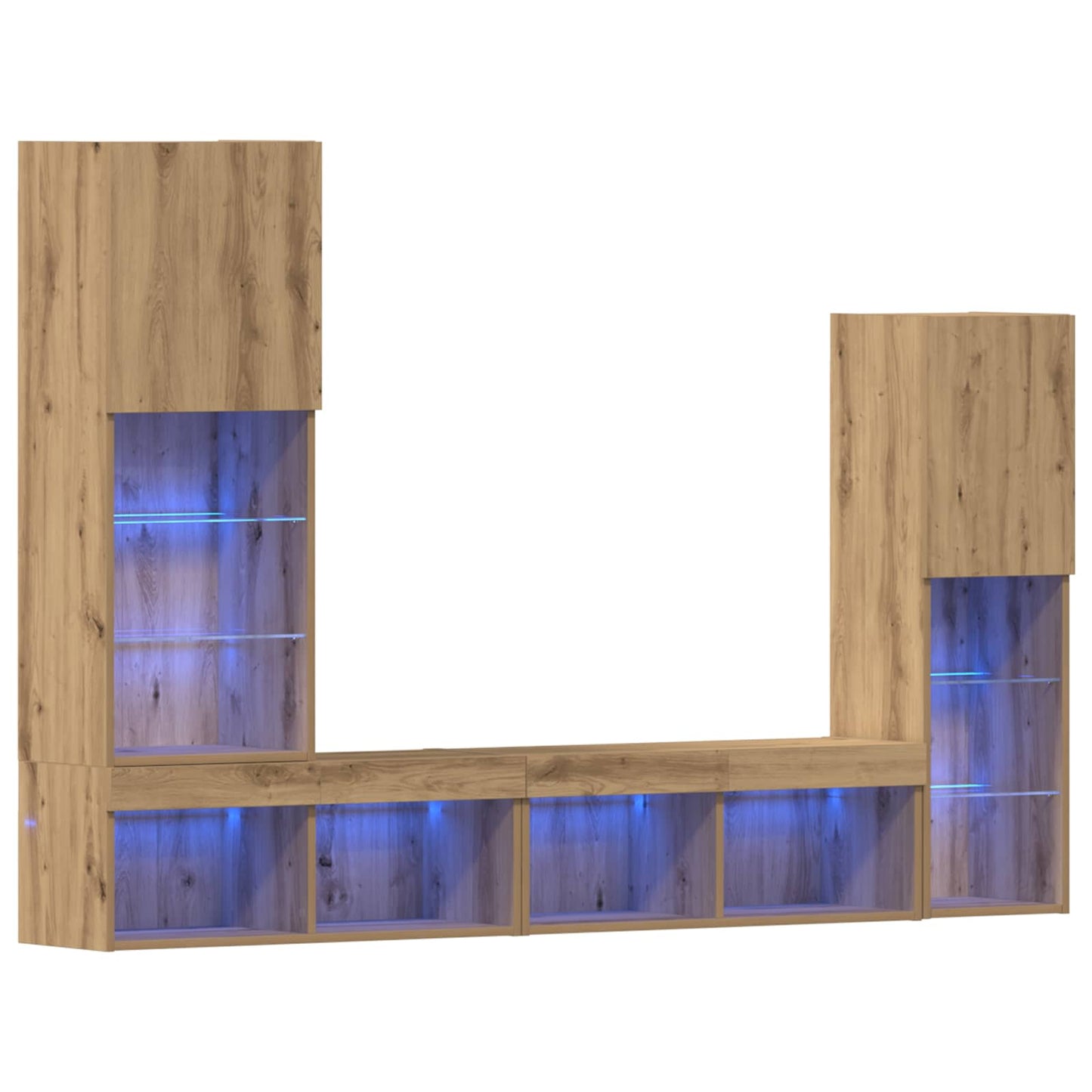 vidaXL Ντουλάπι TV 4 pcs artisan δρυς Επεξεργασμένο ξύλο