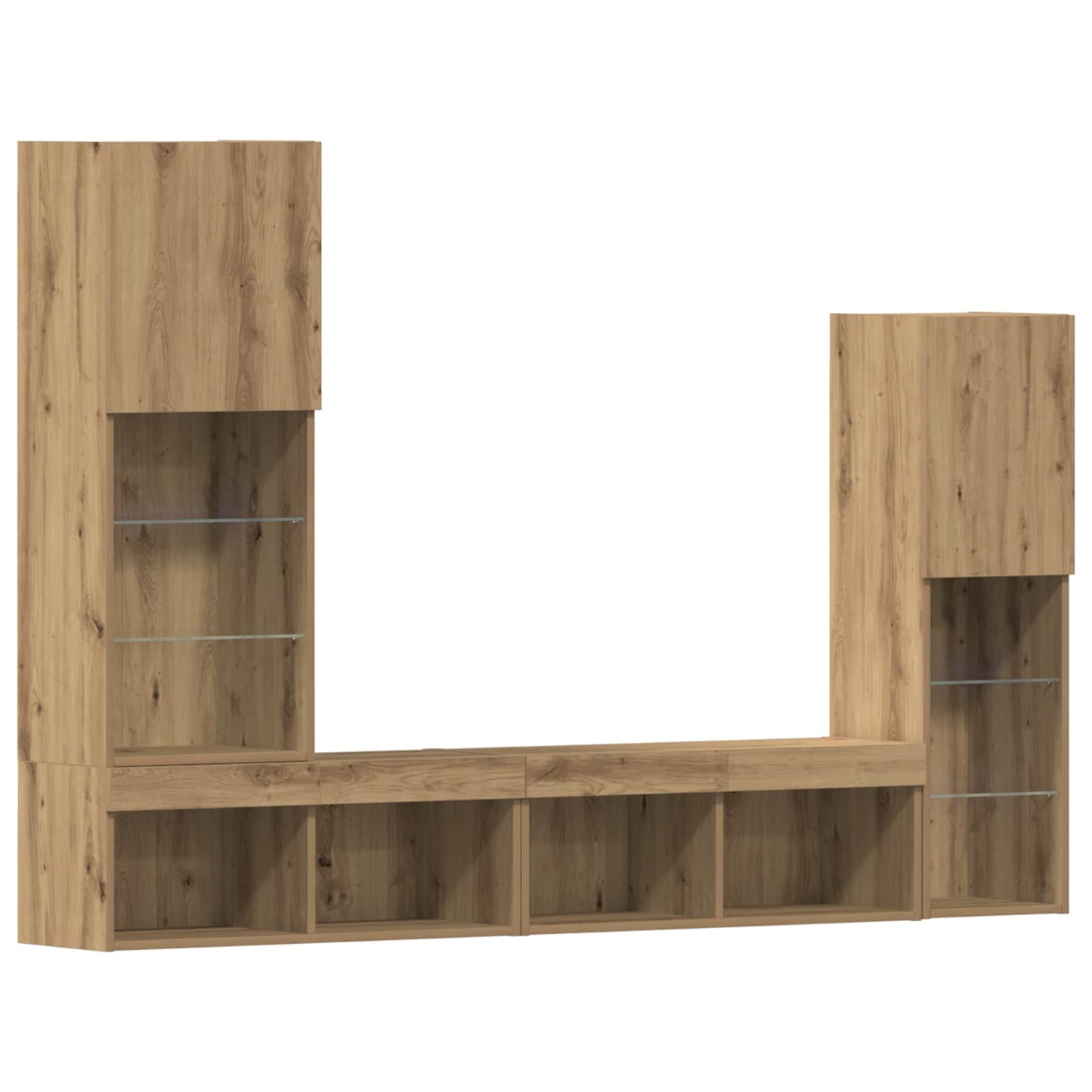vidaXL Ντουλάπι TV 4 pcs artisan δρυς Επεξεργασμένο ξύλο