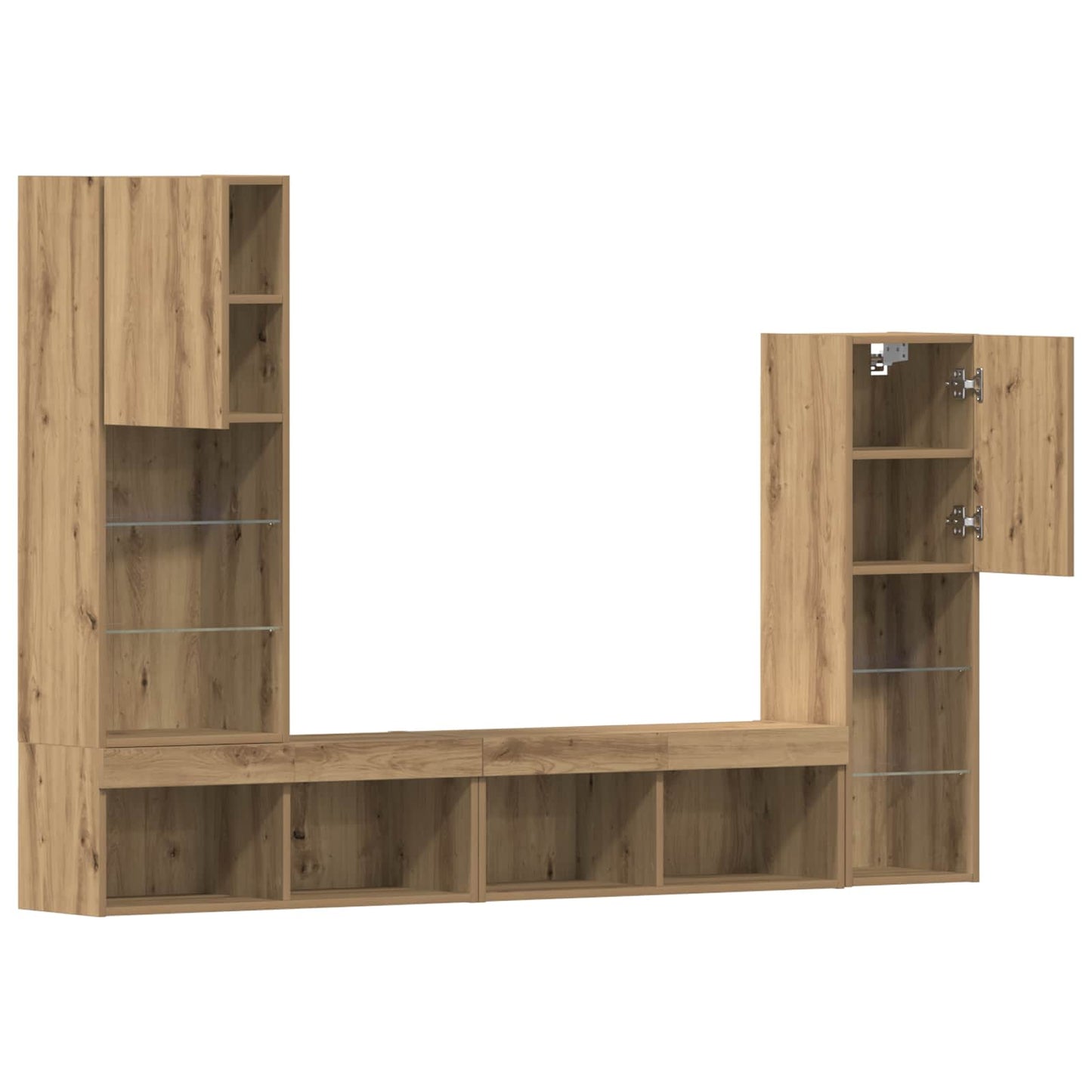 vidaXL Ντουλάπι TV 4 pcs artisan δρυς Επεξεργασμένο ξύλο