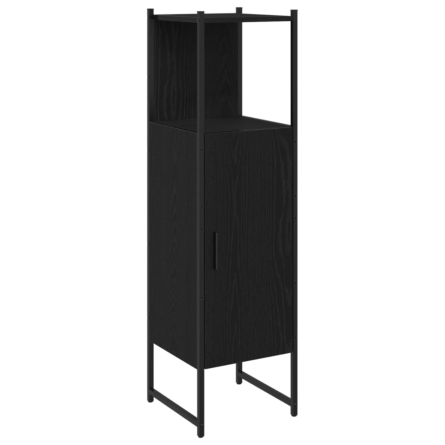 vidaXL Σετ Επίπλων Μπάνιου 4 τμχ. Μαύρο 33 x 33 x 185,5 εκ