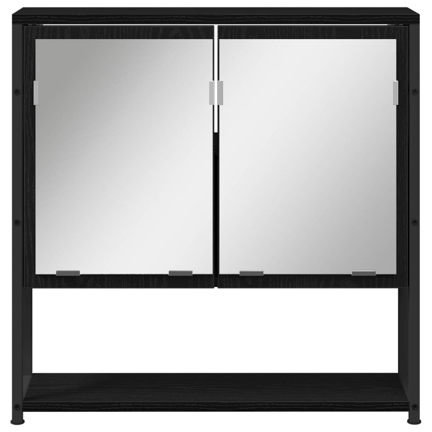 vidaXL Σετ Επίπλων Μπάνιου 4 τμχ. Μαύρο 33 x 33 x 185,5 εκ