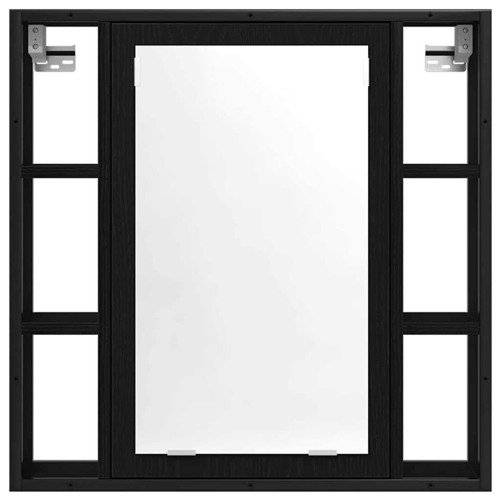 vidaXL Σετ Ντουλαπιών Μπάνιου 4 pcs Μαύρη δρυς 33 x 33 x 185.5 εκ