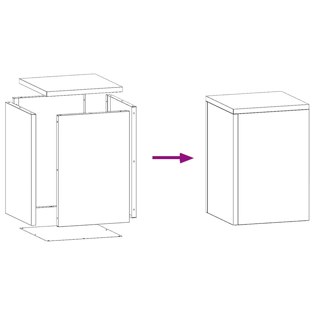 vidaXL Στήριξη φυτών 2 pcs Μαύρο 24 x 24 x 35 εκ. Ατσάλι