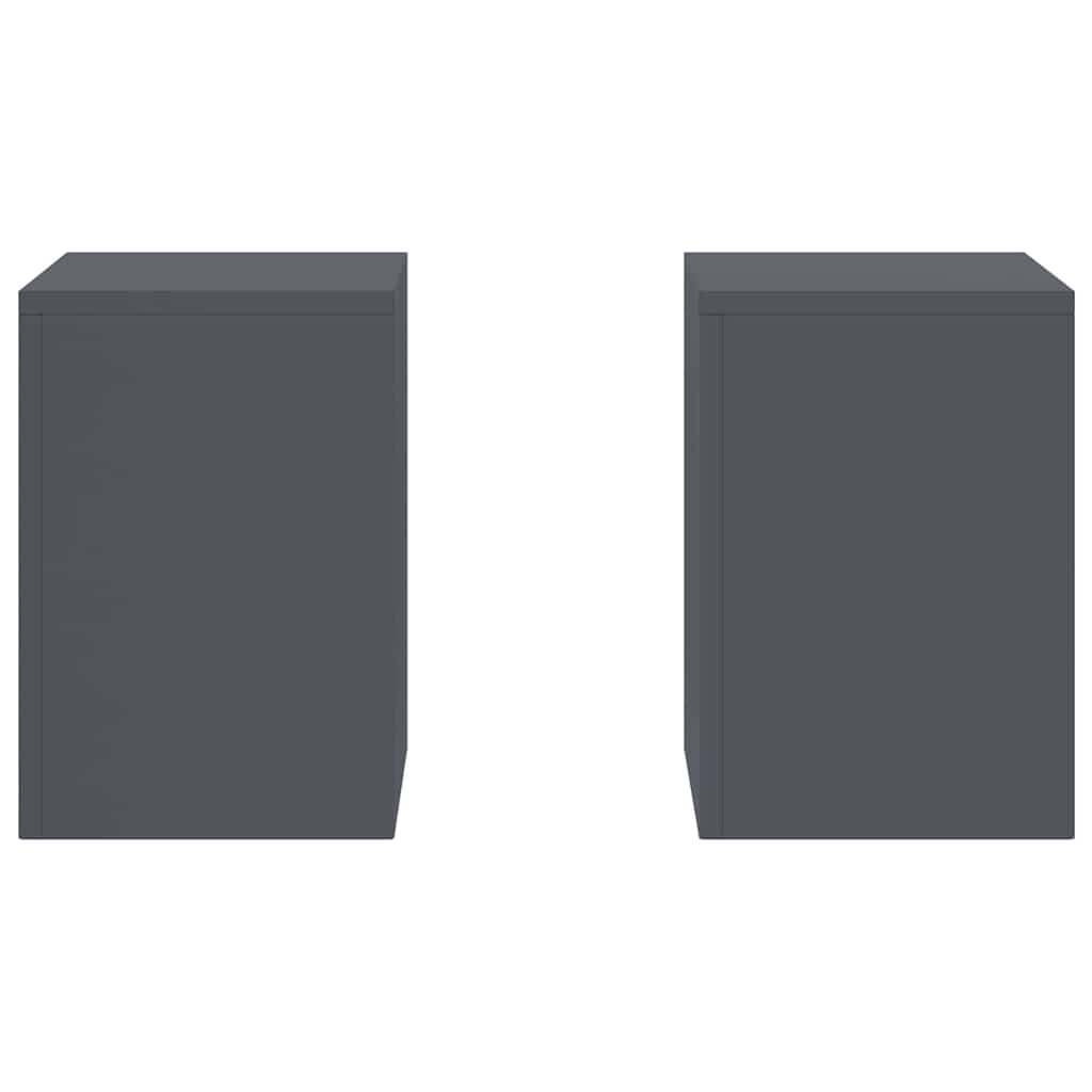vidaXL Βάση φυτών 2 pcs Ανθρακί 24 x 24 x 35 εκ. Ατσάλι