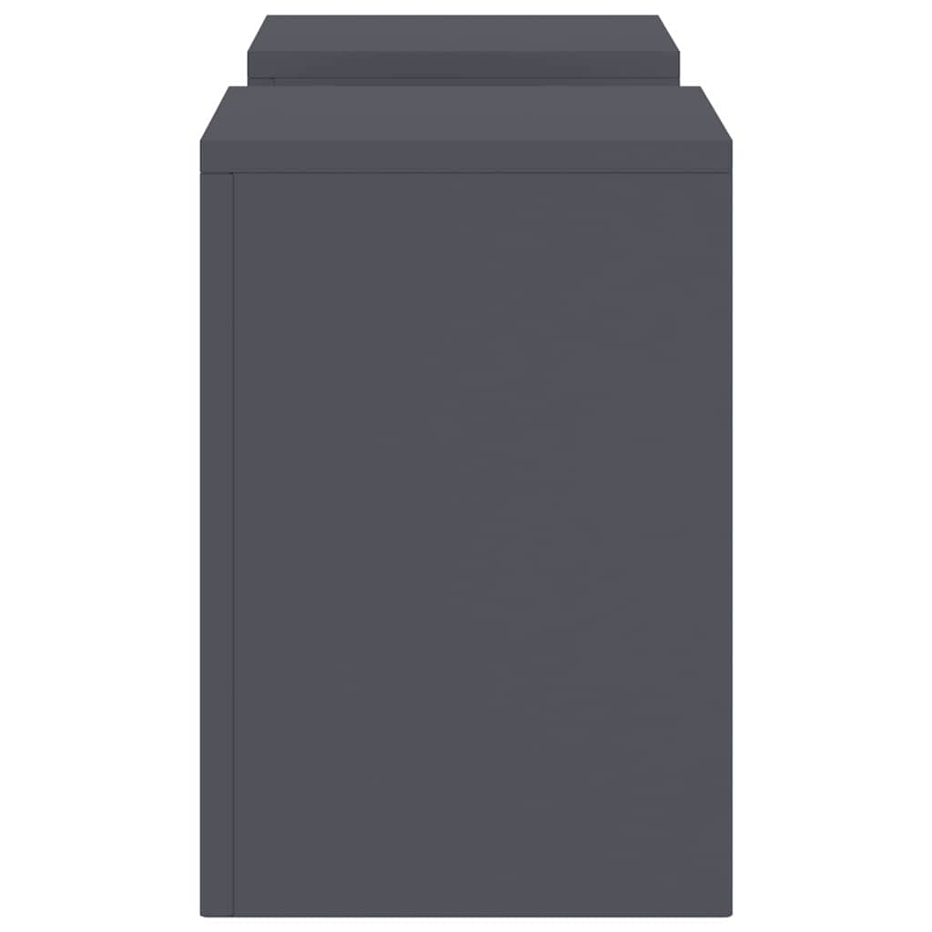 vidaXL Βάση φυτών 2 pcs Ανθρακί 24 x 24 x 35 εκ. Ατσάλι