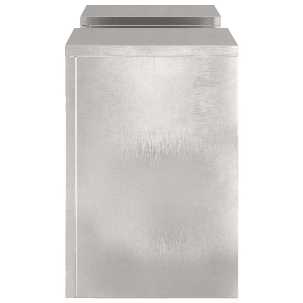 vidaXL Βάση φυτών 2 pcs Ασημί 24 x 24 x 35 εκ. Ανοξείδωτο ατσάλι