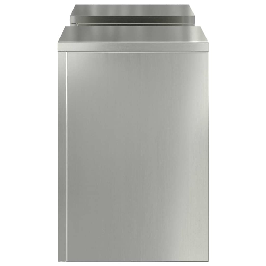 vidaXL Βάση φυτών 2 pcs Ασημί 24 x 24 x 35 εκ. Γαλβανισμένος χάλυβας