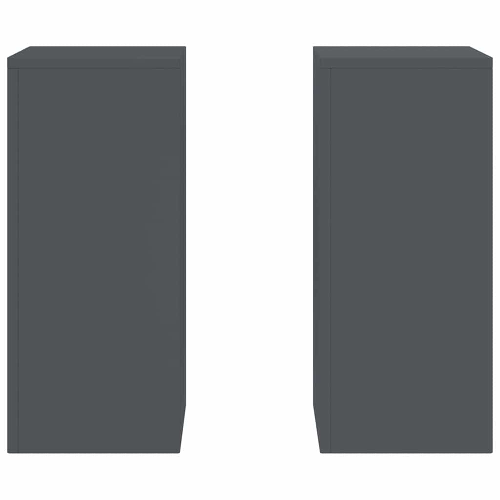 vidaXL Βάση φυτών 2 pcs Ανθρακί 24 x 24 x 55 εκ. Ατσάλι