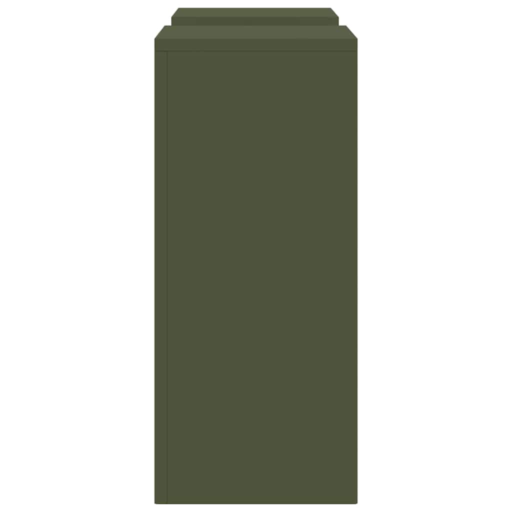 vidaXL Στήριξη φυτών 2 pcs Λαδί 24 x 24 x 55 εκ. Ατσάλι