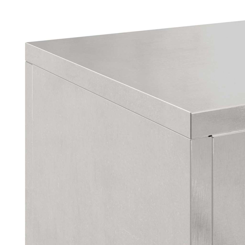 vidaXL Βάση φυτών 2 pcs Ασημί 24 x 24 x 55 εκ. Ανοξείδωτο ατσάλι