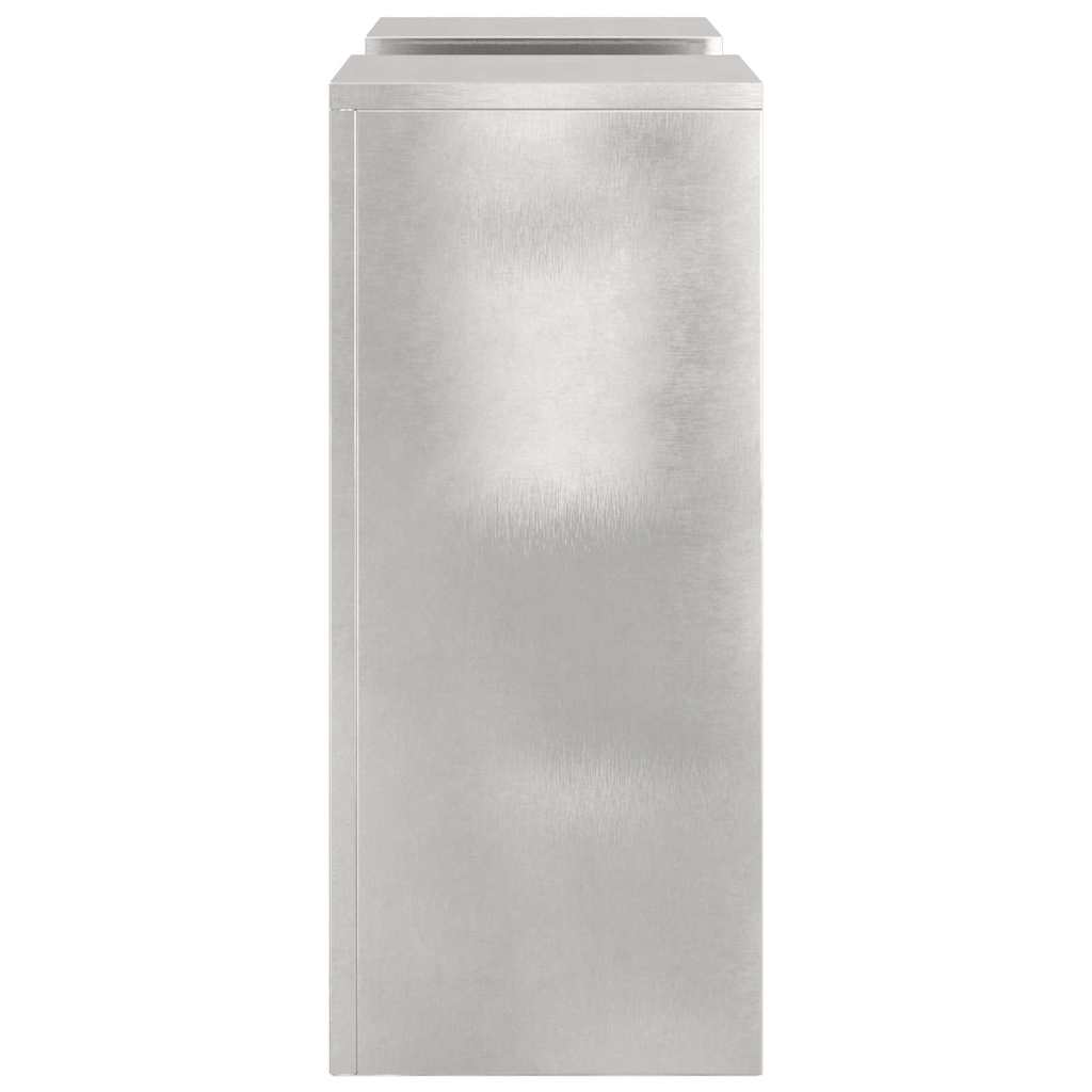 vidaXL Βάση φυτών 2 pcs Ασημί 24 x 24 x 55 εκ. Ανοξείδωτο ατσάλι