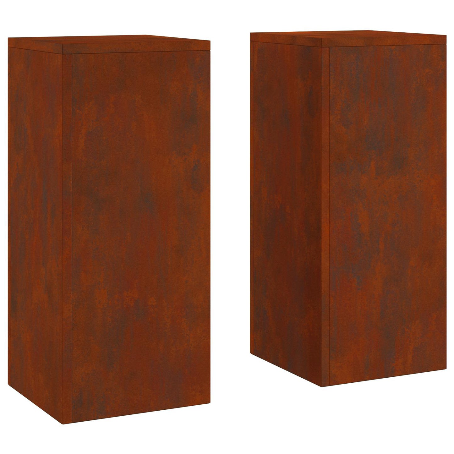 vidaXL Βάση φυτών 2 τεμ. Σκ rusty 24 x 24 x 55 εκ.