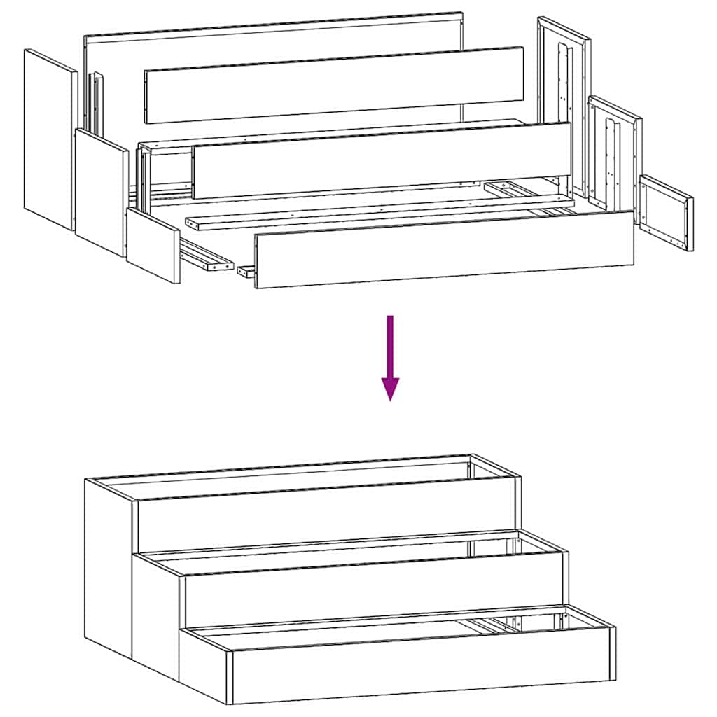 vidaXL Γλάστρα Κήπου Λαδί 90 x 90 x 35 εκ Ατσάλι