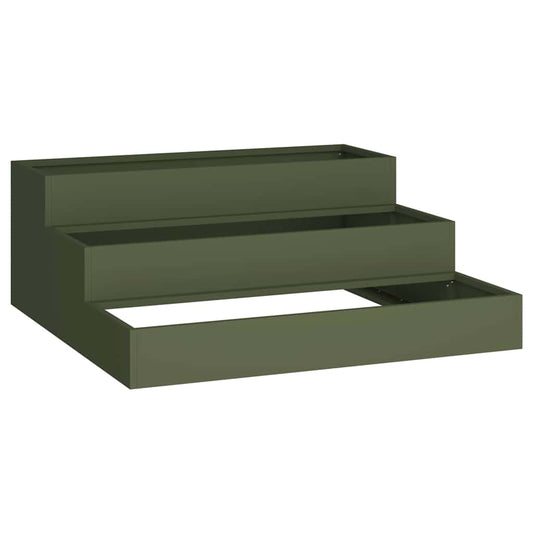 vidaXL Γλάστρα Κήπου Ελιά Πράσινη 90 x 90 x 35 εκ