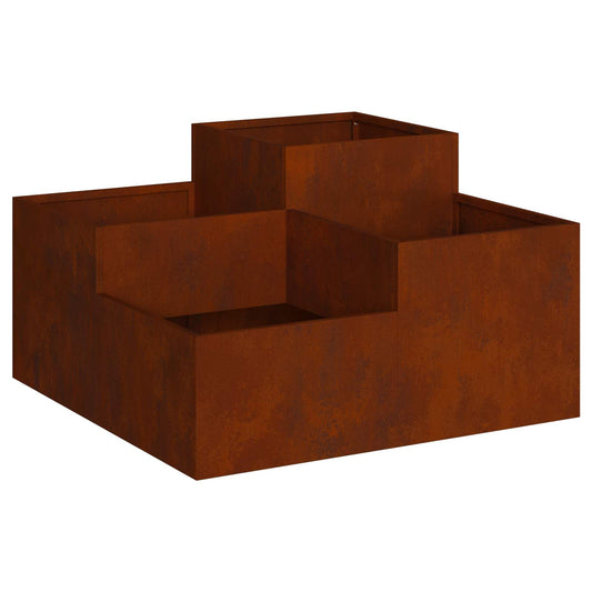 vidaXL Γλάστρα Κήπου Σκ rusty 80 x 80 x 48 εκ.