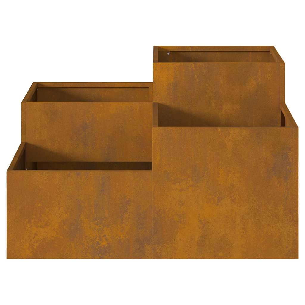 vidaXL Γλάστρα Κήπου Σκ rusty 80 x 80 x 48 εκ.