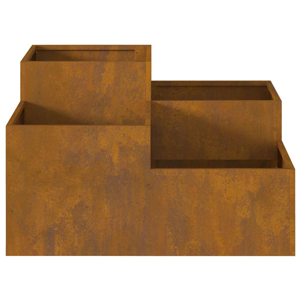 vidaXL Γλάστρα Κήπου Σκ rusty 80 x 80 x 48 εκ.
