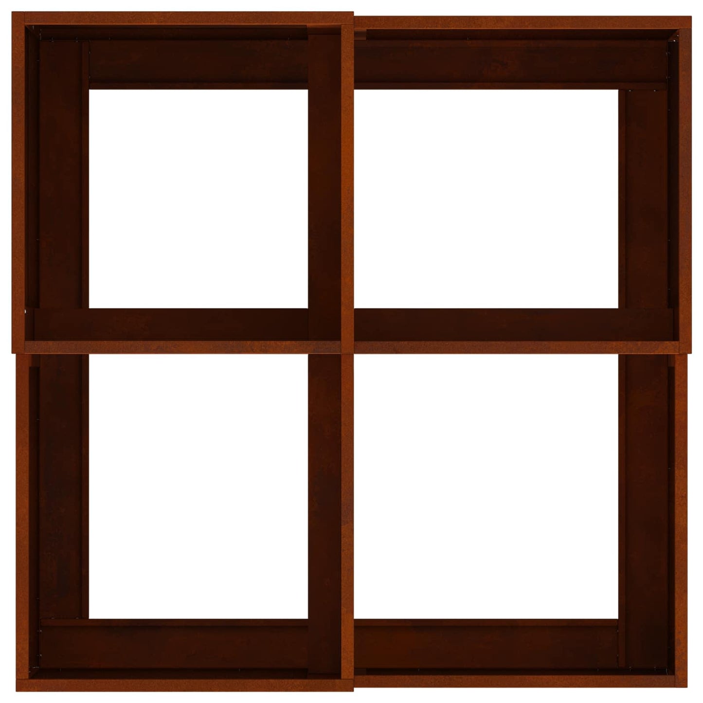 vidaXL Γλάστρα Κήπου Σκ rusty 80 x 80 x 48 εκ.