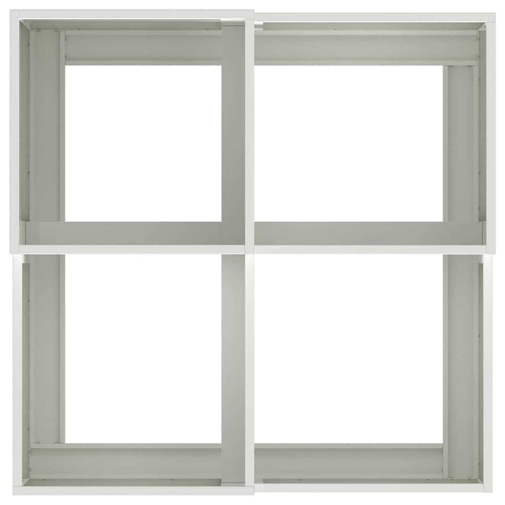 vidaXL Γλάστρα Κήπου Λευκό 100 x 100 x 48 εκ. Ατσάλι