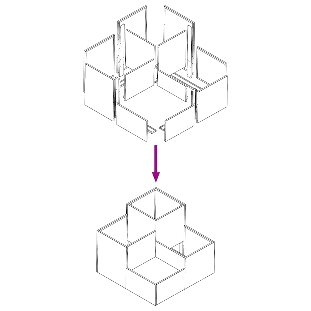 vidaXL Γλάστρα Κήπου Μαύρο 80 x 80 x 60 εκ. Ατσάλι